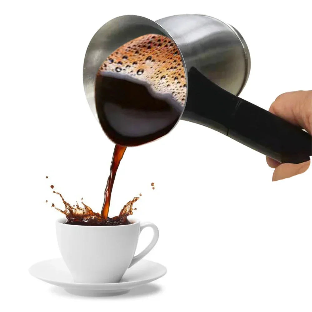 Electric Coffee Pot 1PC0.6L Stainless Steel Plug-in Household Office Milk Brewing Hand Brewing Coffee Pot