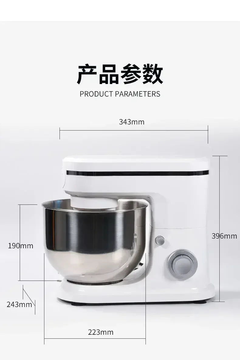 Small Home Automatic Kitchen Machine 220V Bread Mixer Dough Mixer Aid Commercial Stand Spiral Mixer Robot Cake.Stand 220V
