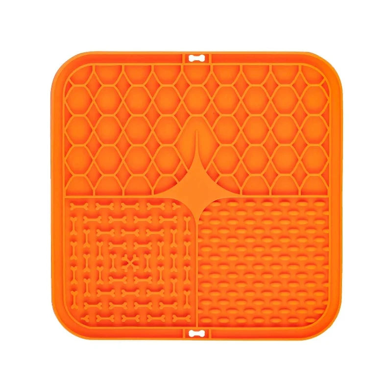 Pet Lick Silicone Mat Slow Feeder Dog Food Plate Bathing Distraction Sucker Training Feeder Supplies for Dogs