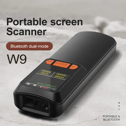 Portable Wireless Barcode Scanner Bluetooth 2D QR 1D Bar Code Scanner With LCD Display For Smart Phone,Computer& POS