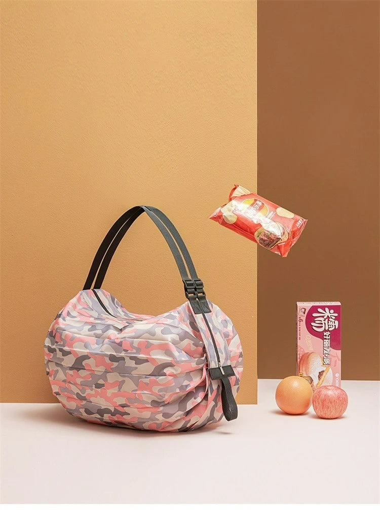 Foldable Eco-friendly Waterproof Storage Bag Portable Handbag for Travel Shopping Bag Travel Essentials Extra Large Capacity