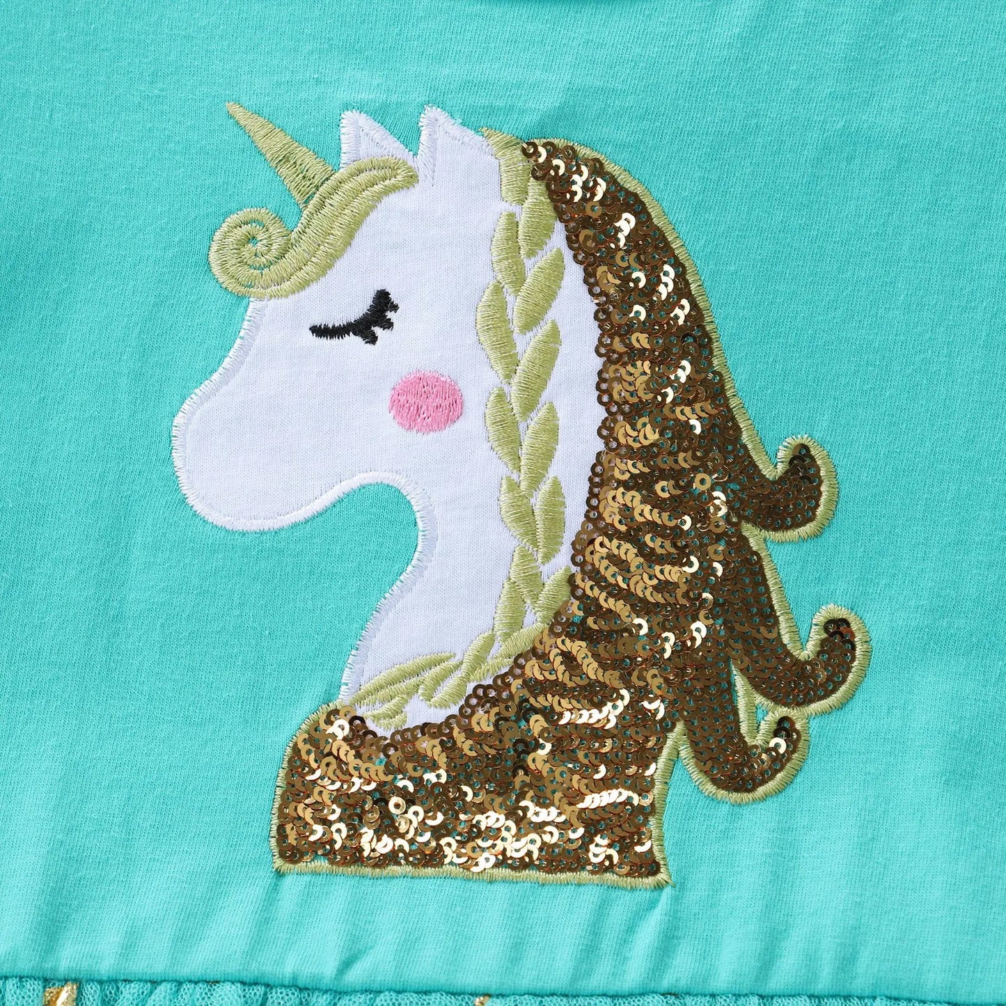 Girls' Unicorn Dress: Children's Spring/Summer New Sleeveless Embroidered Party Dress SH1696