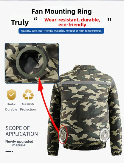 Summer 4 Fans Air Conditioning Cooling Vest Men Women Ultralight Outdoor Jacket Sun Protection Windbreaker Travel Fishing Sports