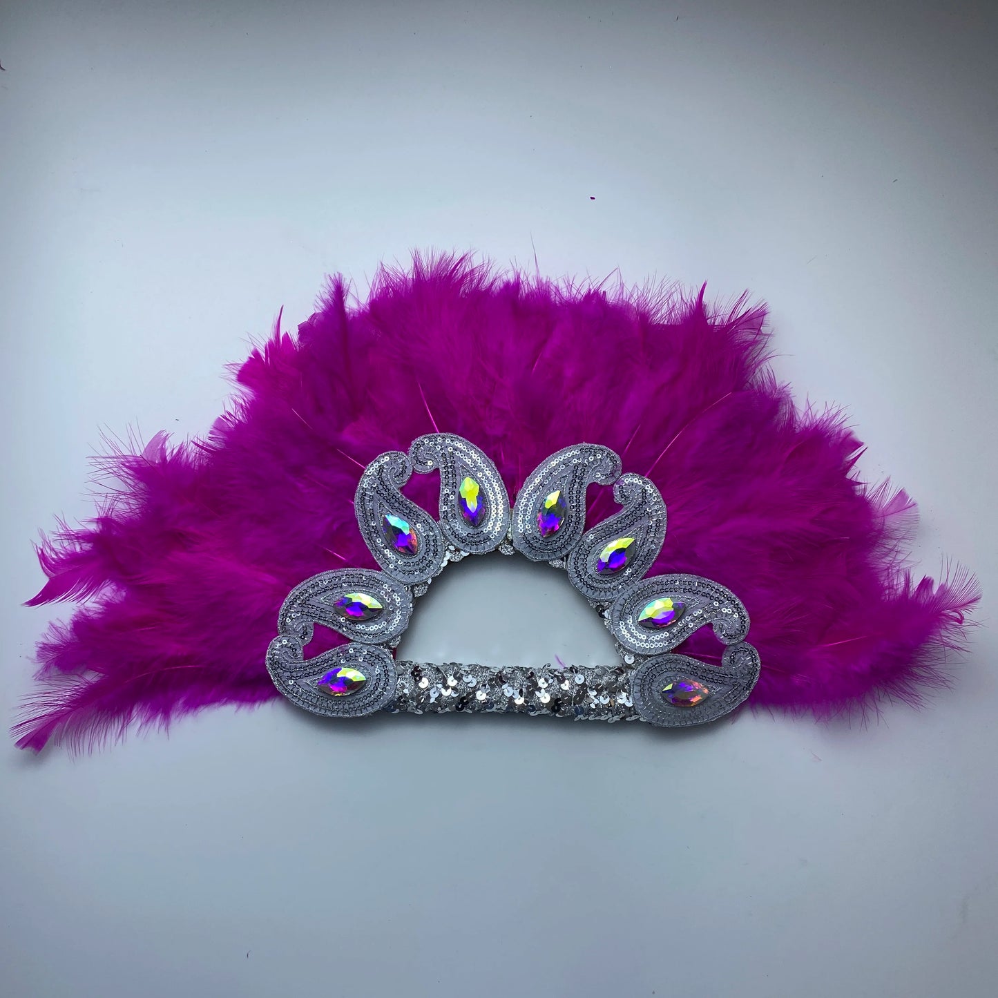 2025 New Design African Turkey Feather Big Fan Ladies Wedding Feather Fan for Bride Double Side Feather Nigerian Feather Handfan