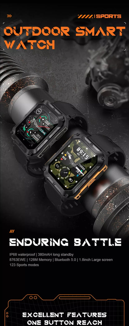 Smart Watch C20 PRO 1.83 Inch Men Music BT Call Outdoor Sports Fitness Tracker Heart Rate Blood Pressure Smartwatch
