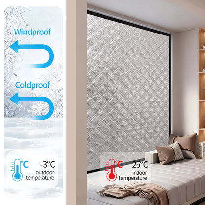 Windproof thermal curtain winter bedroom windproof thermal artifact heat storage insulation film cold seal Windows waterproof