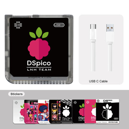 Chiscart  DSpico USB C Version Game Cartridge For NDS NDSL DSi 3DS Consoles