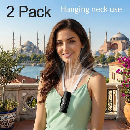 USB Rechargeable Mini Travel Fan 3000mAh High Battery Capacity 3-in-1 Handheld Neck Fan with 199 Levels Wind Speed Pocket Fan