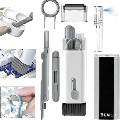7-in-1 Wireless Earphone Cleaning Pen, Earbud Cleaning Pen, Keyboard Cleaning Brush, Laptop Screen, Keyboard, and Earphone Cleaning Kit, Multifunctional Cleaning Tool, Cleaning Set