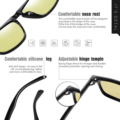 Fashion Blue-Light Shifting Sunglasses Micro-Rivet Design for Driving & Urban Escape Anti-Glare Daily Travel Essentials