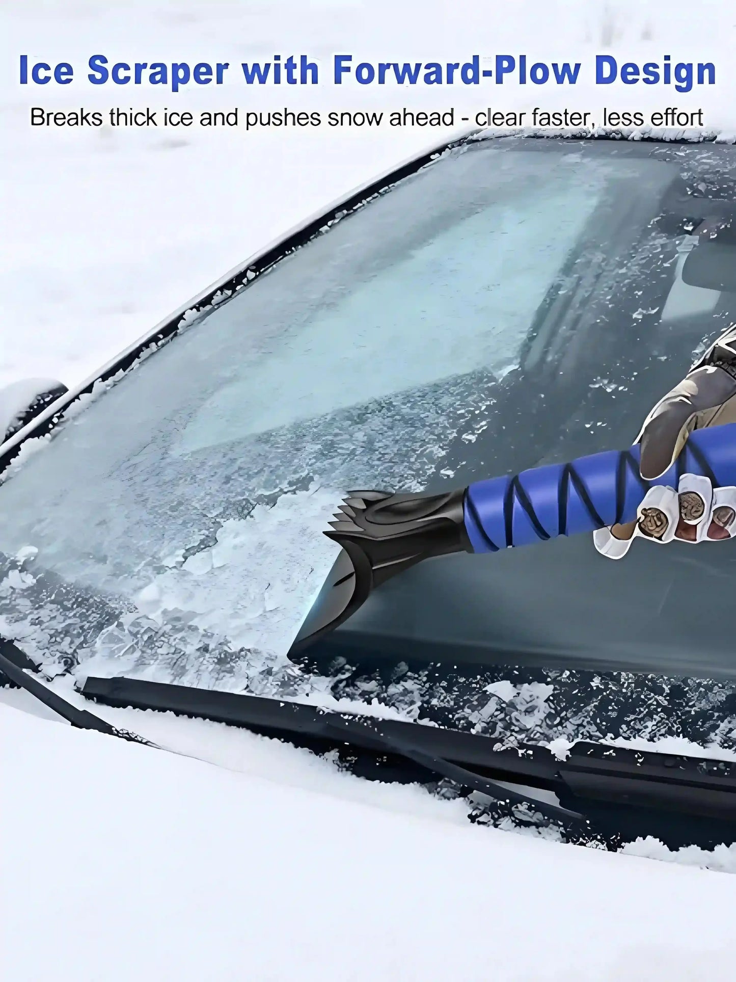 Ice Scraper and Brush for Car, Snow Brush and Ice Scraper with Foam Grip, Detachable Snow Scraper for SUV Truck Jeep Vehicle