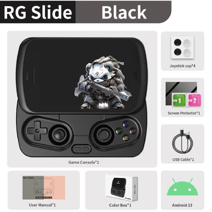 Anbernic RG Slide Handheld Game Console 4.7-inch LTPS In-Cell Screen Android 5000mAh Video Gaming Player Supports 1080p-Port Out