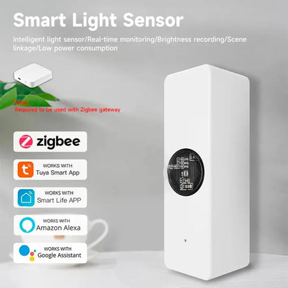 Tuya ZigBee Light Sensor Luminance Sensor Illumination Brightness Detector Home Automation with Smart Life Device Linkage Tuya