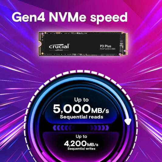 Crucial P3 Plus 1TB 2TB PCIe Gen4 NVMe M.2 SSD Internal Hard Drive(OEM Package)&Crucial NVME 2280 P310 1TB SSD&Crucial T500 1TB by PDG ibma