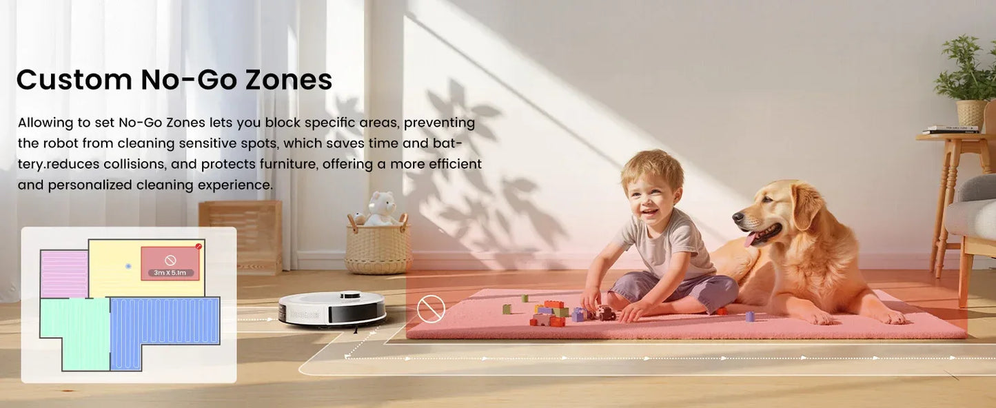 LEFANT M2L Plus Robot Vacuum Cleaner with Mapping, 6000Pa Suction, Emptying Station, Automatic Washing and Drying, DTOF Laser
