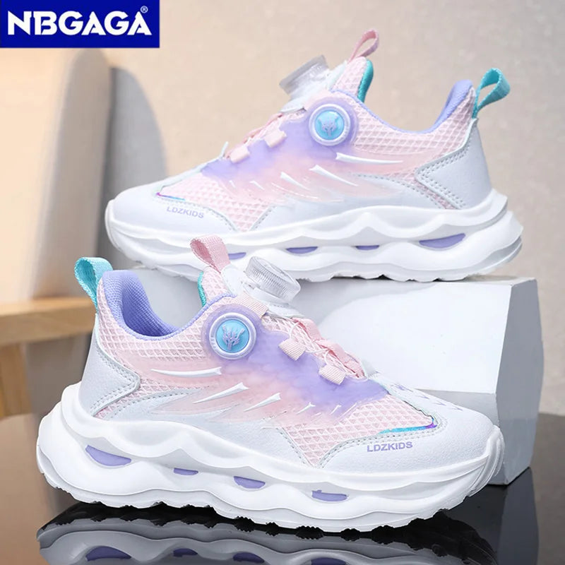Summer Breathable Sport Shoes for Children Girls Casual Student School Walking Shoes Anti-slip Fashion Tenis Footwear