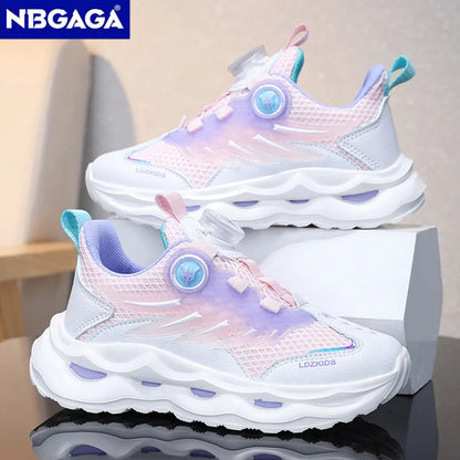 Summer Breathable Sport Shoes for Children Girls Casual Student School Walking Shoes Anti-slip Fashion Tenis Footwear