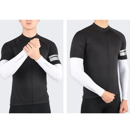 1Pair Ice Fabric Breathable UV Protection Running Cooling UPF 50 Arm Sleeves Fitness Basketball Elbow Pad Sport Cycling Outdoor