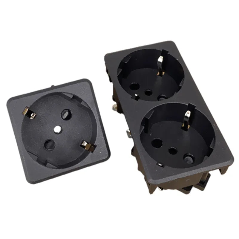 250v 16a germany AC PDU UPS EU power desktop outlet Embedded electrical Panel Receptacle AC socket European style French copper