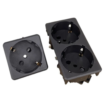250v 16a germany AC PDU UPS EU power desktop outlet Embedded electrical Panel Receptacle AC socket European style French copper