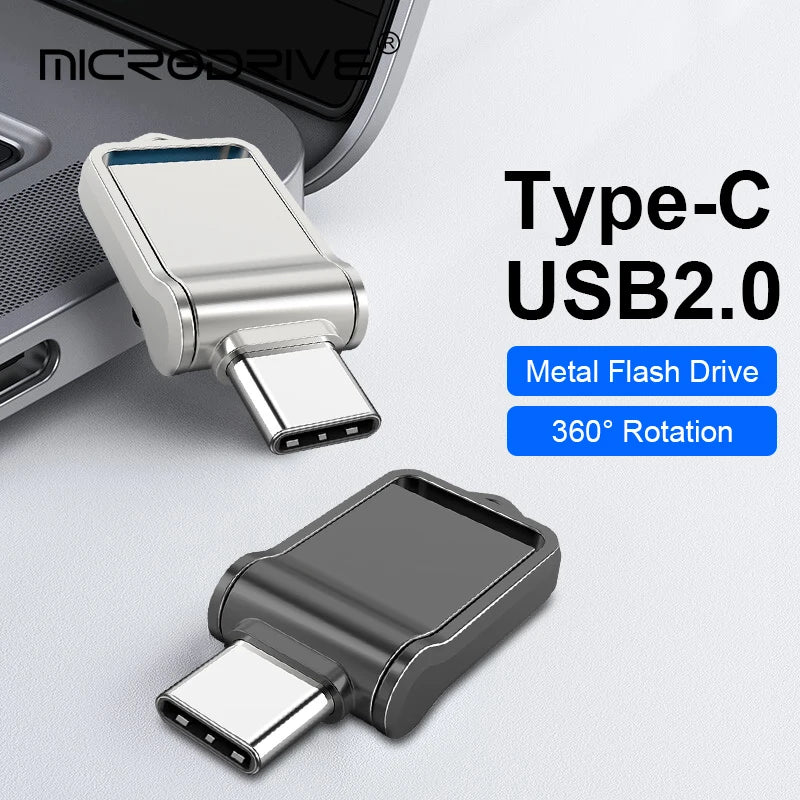 2 In1 Mini OTG Type C Pen Drive Usb2.0 Memory Stick 16GB 32GB 8GB Usb Flash Card 128GB 256GB 512GB Type-C Pendrive