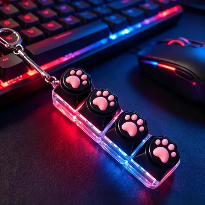 2026 HOT Multi-Style LED Light-Up Keycap Keychain Clicker Fidget Toy Stress Relief Portable Desk Accessory for Kids Adults