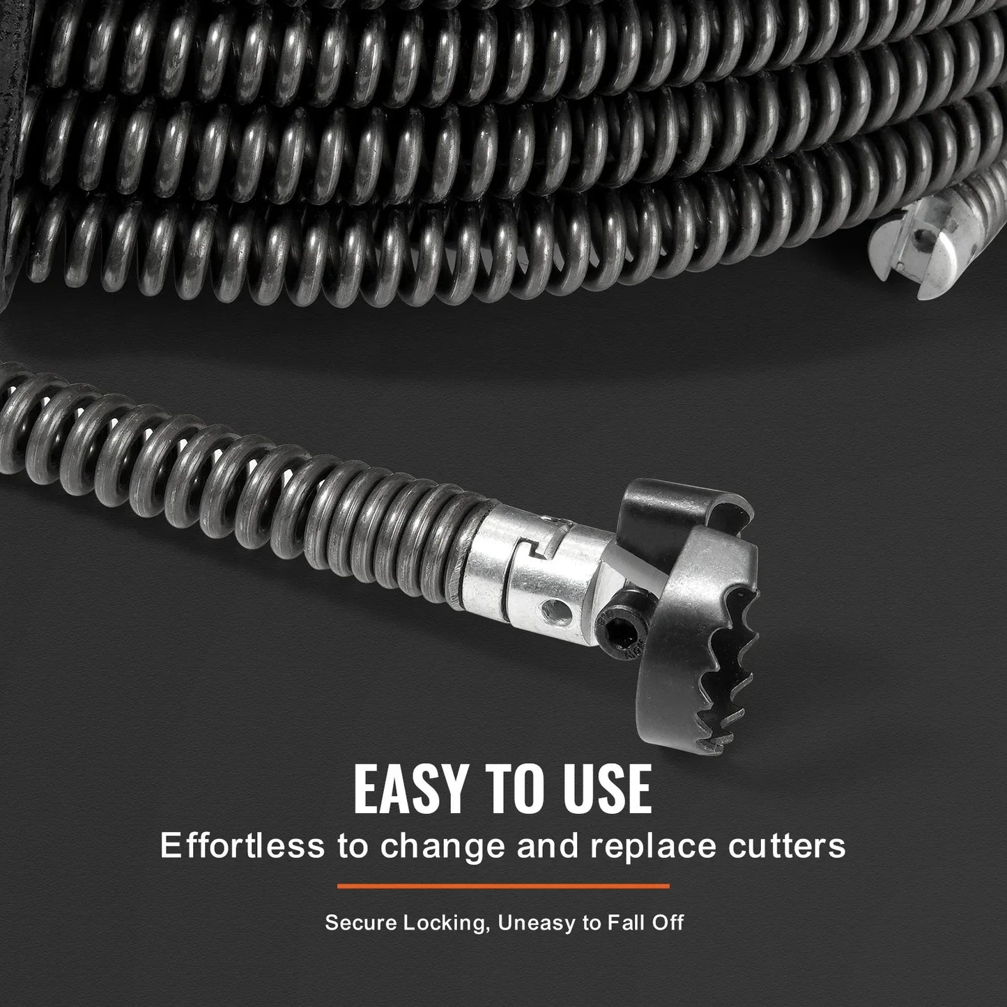 SucceBuy Drain Cleaning Cable Professional Sectional Drain Cleaner Cable Hollow Core Sewer Drain Auger Cable  Sink Floor Drain