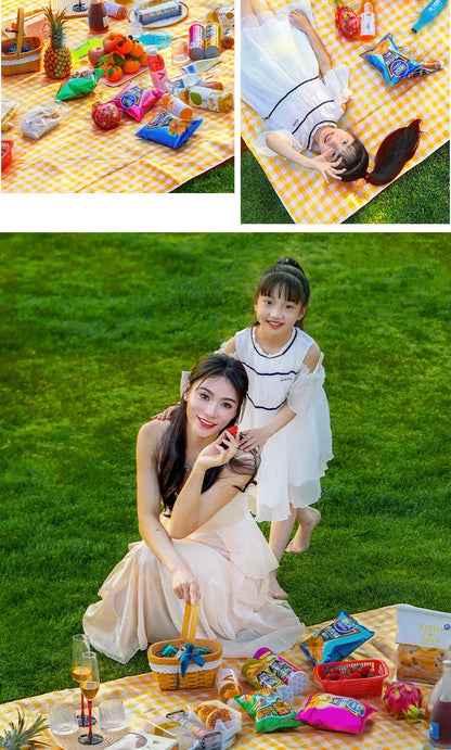 Outdoor Waterproof Picnic Mat Moistureproof Portable Beach Mat Ins Style Camping Picnic Blanket for Travel Camping Hiking