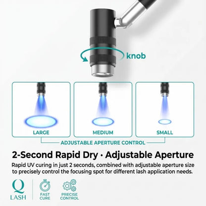 UV Lamp Lash with Foot Switch 405nm Adjustable Focus Touch Control Nail Polish False Eyelashes Glue Curing Floor Lamp