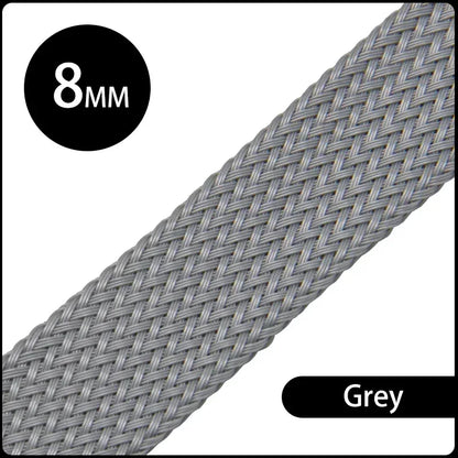 1~50M PET Braid Sleeve High Density 8mm Insulated Expandable Braided Wires Organizer Cable Wrapping Sheath Protector
