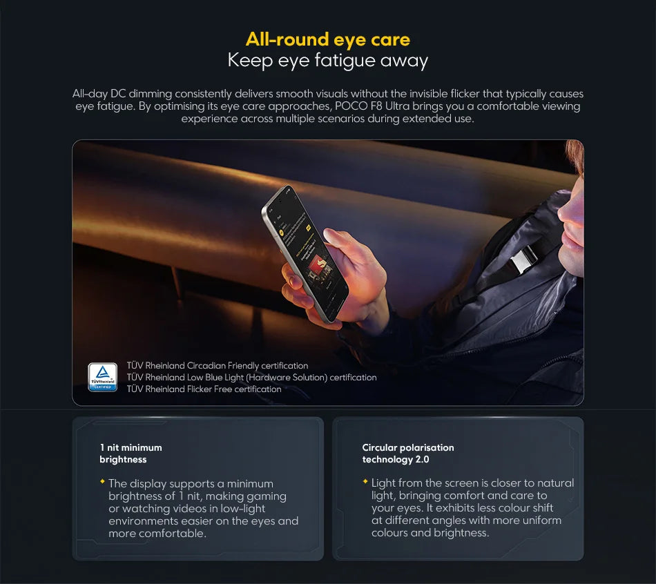 Global Version POCO F8 Ultra NFC 50MP camera 6.9" 120Hz display 6500mAh battery Smartphone Snapdragon 8 Elite Gen 5