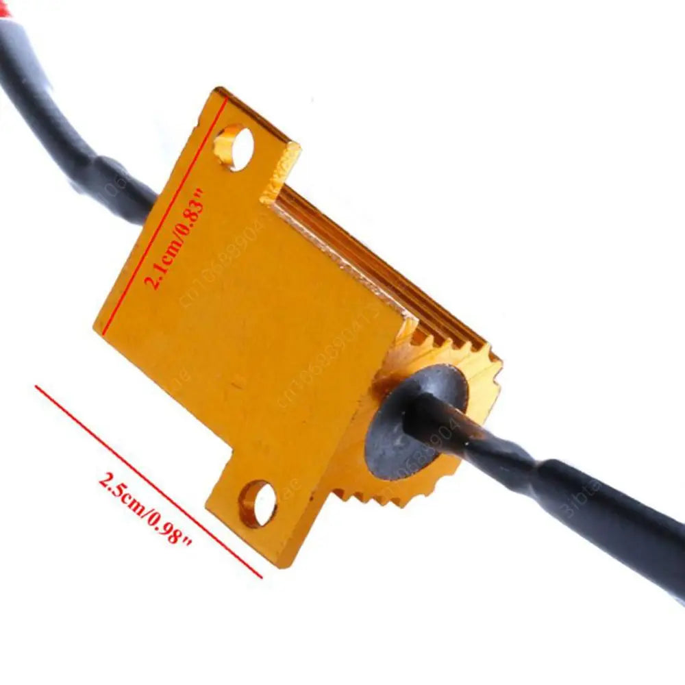 2Pcs Car LED Canbus Decoder 25W 25Ohm Load Resistors for Automobile Turn Signal Lantern License Plate Lamp Resistors Resistance