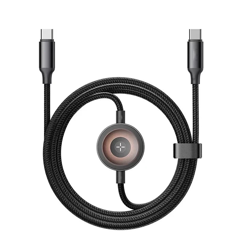Bonola 2 in 1 Watch Wireless Charger for Apple Watch Ultra 10/9/8/7 60w Fast Charging Type C to C Cable for iPhone 17/16/15 Pro