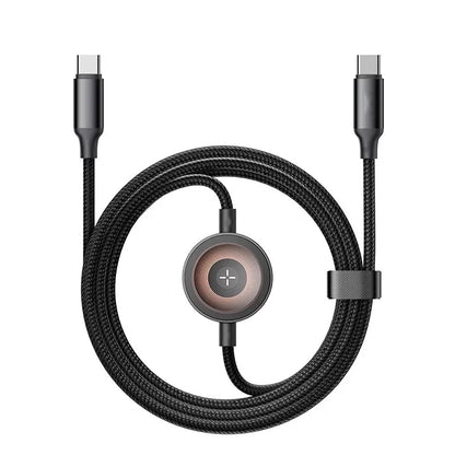Bonola 2 in 1 Watch Wireless Charger for Apple Watch Ultra 10/9/8/7 60w Fast Charging Type C to C Cable for iPhone 17/16/15 Pro