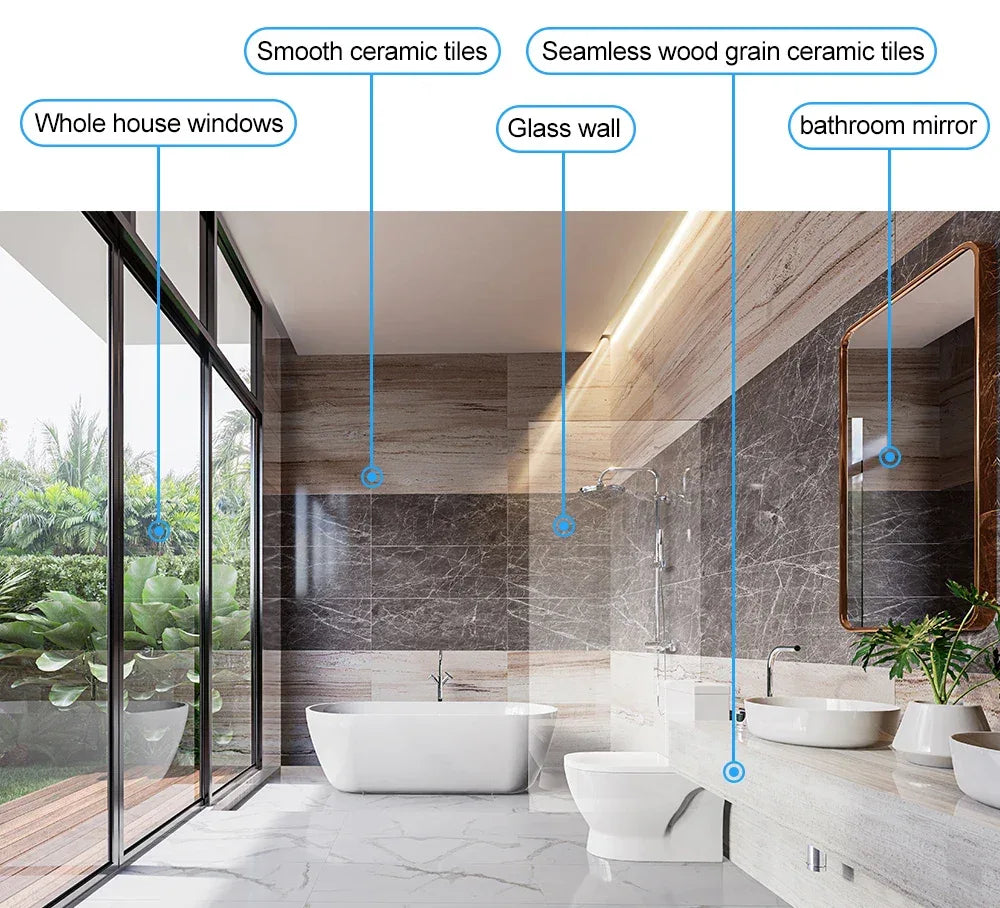 Robot Window cleaner ABIR WD8,Dual Water Spray,Smart Memory,High Vacuum Suction, Laser Sensor, Home Wall Glass Cleaning Robot
