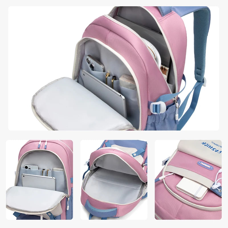 Schoolbags for Primary School Girls 1 to 3 Grade Junior High School Students High-Looking Large Capacity Backpacks