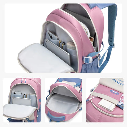 Schoolbags for Primary School Girls 1 to 3 Grade Junior High School Students High-Looking Large Capacity Backpacks