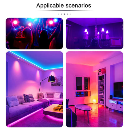 1-10PCS RGB GU10 LED Spotlight Bulb 24 Key Remote Control Dimmable 6W AC220V 110V Colorful Change for Bedroom Living Room Lamp