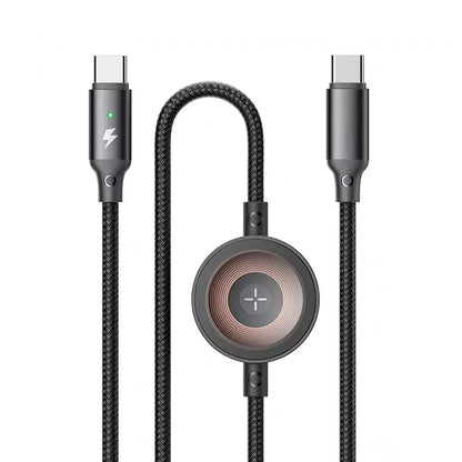 Bonola 2 in 1 Watch Wireless Charger for Apple Watch Ultra 10/9/8/7 60w Fast Charging Type C to C Cable for iPhone 17/16/15 Pro