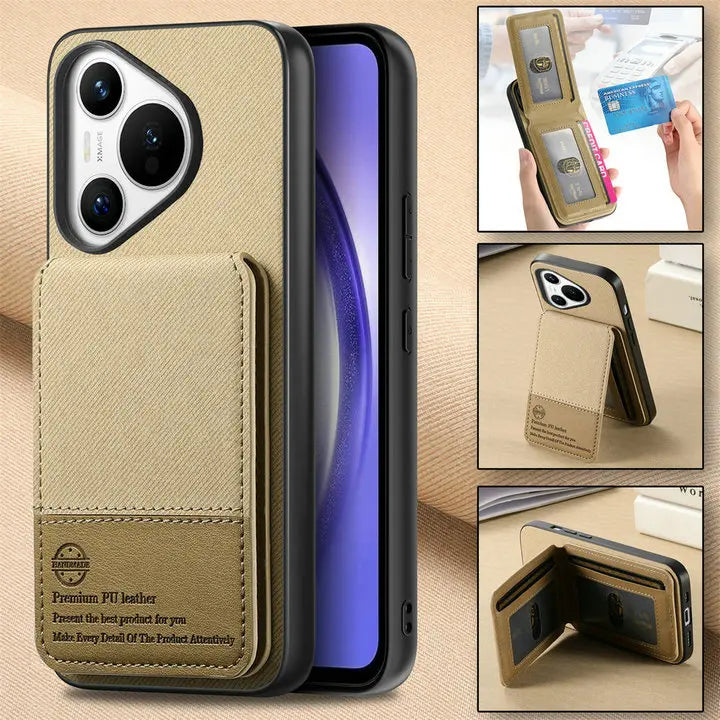 RFID Leather Luxury Case for Huawei Pura 70 Pro Plus 5G Card Cover Flip Back Shell Huawei Pura 70 Ultra Pura70 Pro+ Phone Cover