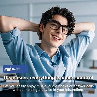 CLLOIO Bluetooth Smart Prescription Glasses Magnet Clip On Polarized Myopia Eyewear Anti Blue Light Progressive Reading Glasses