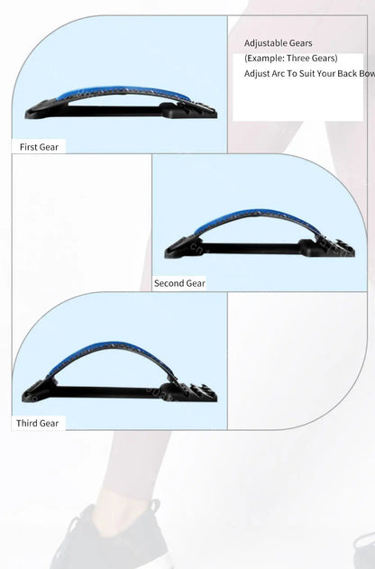 Adjustable Back Stretcher Therapy Cervical Shoulder Back Pain Relief Yoga Fitness Waist Massager Muscle Relax Posture Corrector