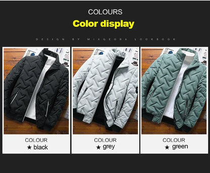 Men Bomber Jacket Casual Autumn Winter Jacket Thicken Men Fashion Clothing 2022 Streetwear Cotton Padded Jacket Slim Fit Coat