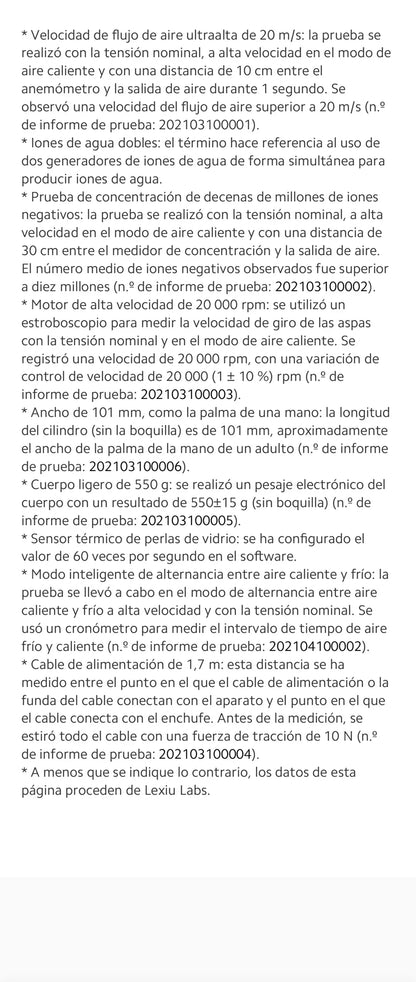 Official｜Xiaomi Water Ionic Hair Dryer H500｜Terapia de iones de agua doble｜Flujo de aire ultraalto de 20 m/s｜Cuerpo de metal"
