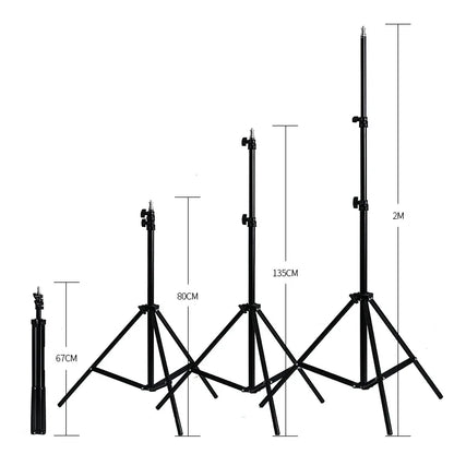 1/4 Screw Head Light Stand Tripod 2m 1.5m 68cm For Phone Selfie Stick Adjustable For Photo Studio Flashes Photographic Softbox
