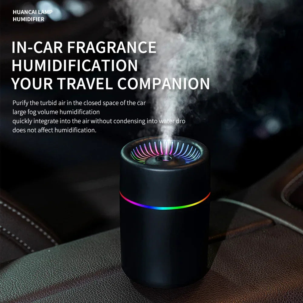 Portable color LED night light humidifier,silent mini model,180 ml aroma diffuser,suitable for use in cars, offices and bedrooms