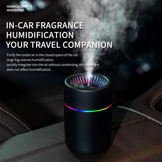 Portable color LED night light humidifier,silent mini model,180 ml aroma diffuser,suitable for use in cars, offices and bedrooms