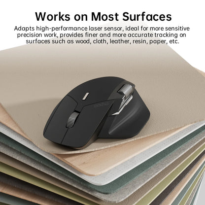 Rapoo MT760 Rechargeable Multi-mode Wireless Mouse Ergonomic 3200 DPI Easy-Switch Up to 4 Devices Bluetooth Mouse Office Mice
