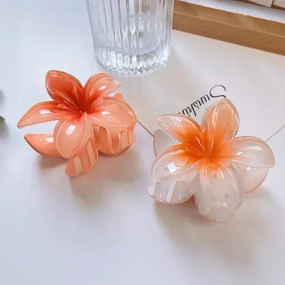New Flower Shape Hair Claw Clips for Women Girls Barrette Crab Claw Clip Ponytail Hairpins Bath Beach Headwear Hair Accessories