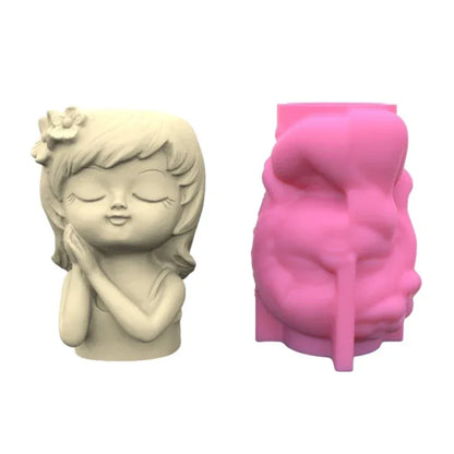 21 Types Nonstick Girls Pen Holder Mold Flower Pot Silicone Mold DIY Crafts Ornament Tool DIY Succulent Planter Mold